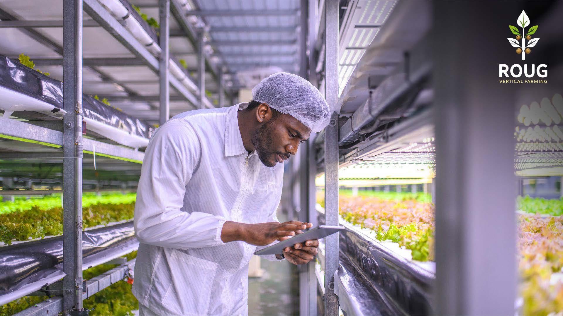 ROUG Vocational Academy Presentation: Strategic agricultural exports, hands-on training, and greenhouse automation parameters.